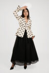 Designer polka dot blazer for women
