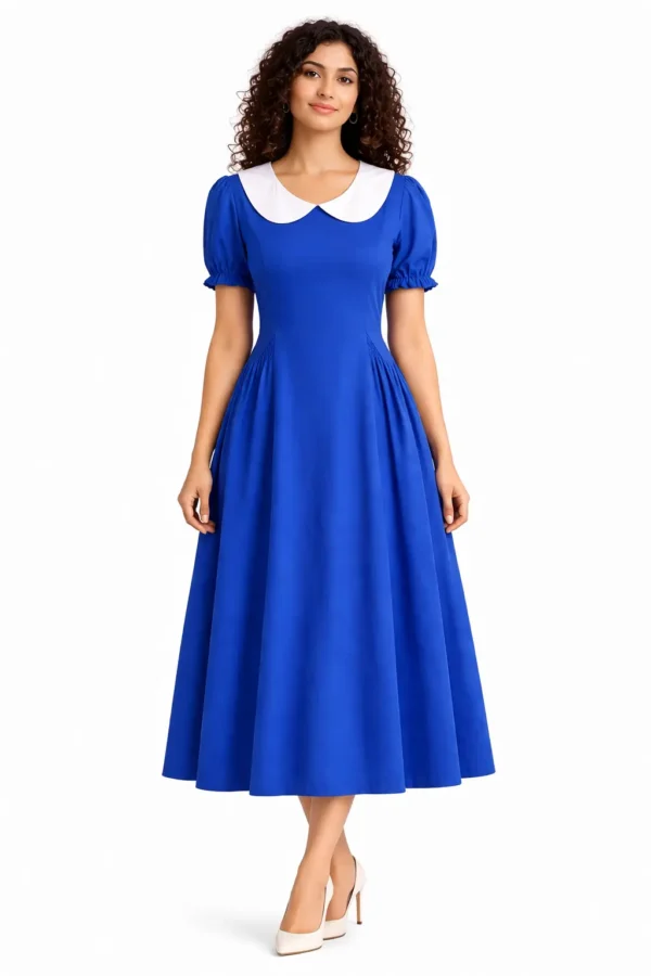 Royal Blue Heritage Midi Dress
