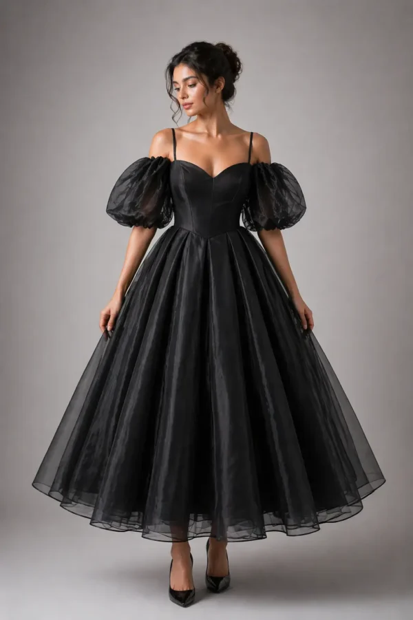 Noir Dream Organza Dress